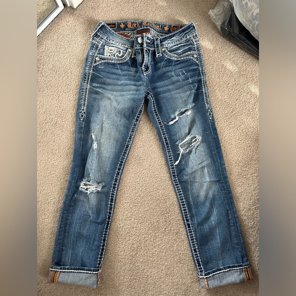 Rock Revival Cropped denim jeans 26